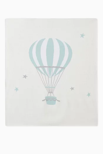 Hot Air Balloon Baby Blanket in Cotton
