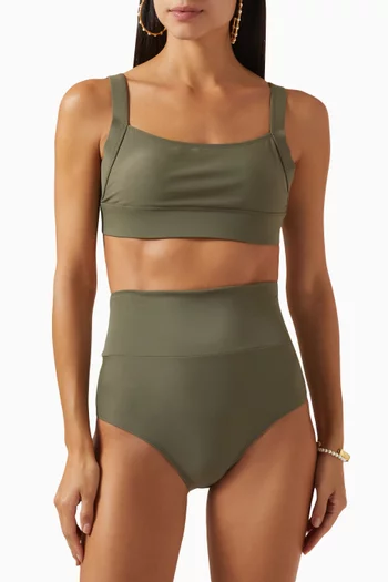 High-waist Bikini Set in Stretch-nylon