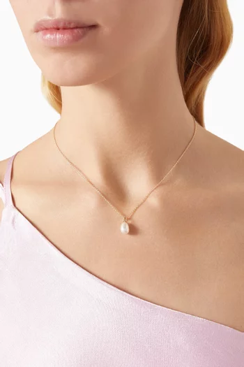 Pearl Pendant Necklace in 14kt Recycled Gold