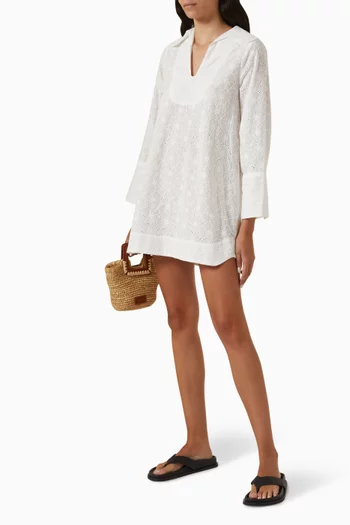 Long-sleeve Popover Tunic in Cotton