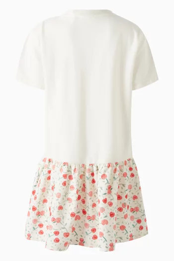 Cherry-print Dress in Cotton