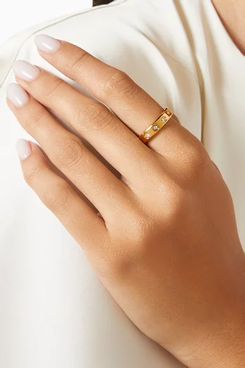 Set in Stone Ring in Gold-tone