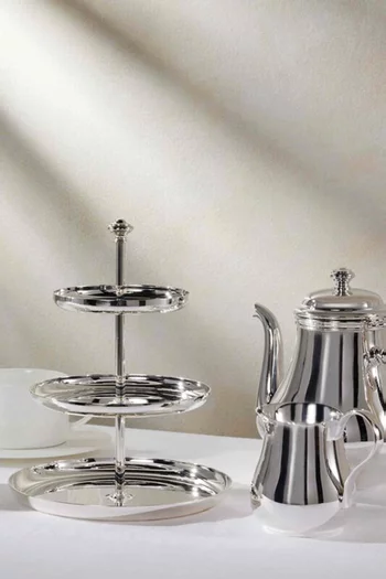 3-Tier Desert Stand in Silver-plated