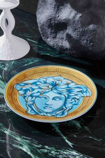 طبق جانبي ميدوسا أمبليفايد بتصميم عملة معدنية بورسلين