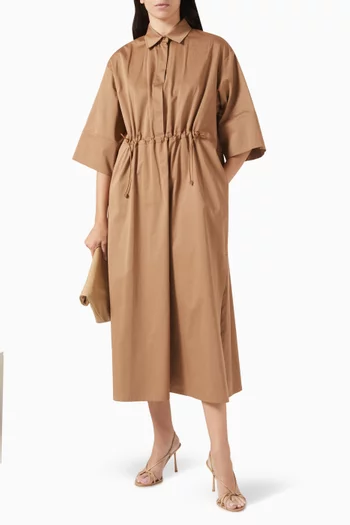 Eulalia Midi Dress in Cotton-silk Blend