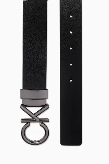 Reversible Logo Belt in Leather
