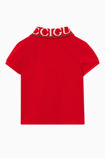 Polo Top in Stretch Cotton Piquet