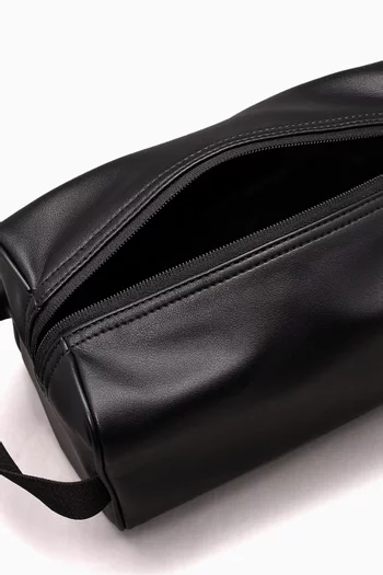 حقيبة مستحضرات العناية الشخصية بأحرف الماركة جلد صناعي