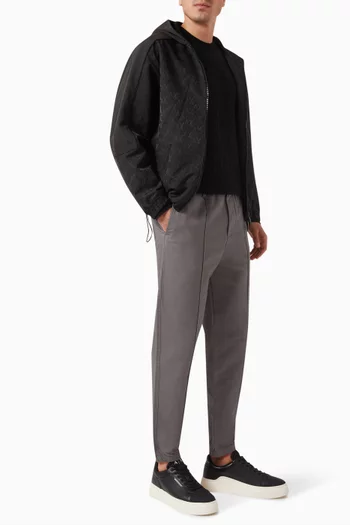 Grid AX Logo Formal Pants