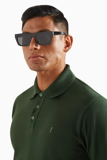 Unisex Square Sunglasses in Acetate