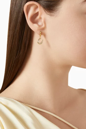 Horseshoe Diamond Single Earring in 18kt Gold
