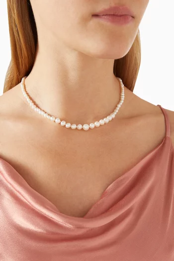 Genesis Pearl Necklace in 14kt Gold