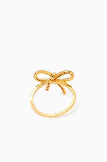 Bow Ring in 24kt Gold-plated Sterling Silver
