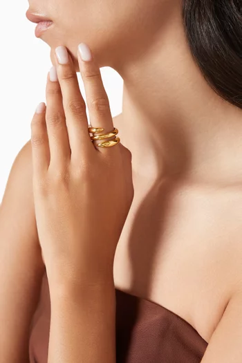 Spiral Ring in 24kt Gold-plated Sterling Silver