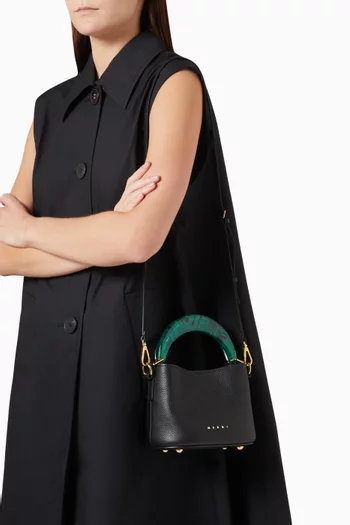Mini Venice Bucket Bag in Leather