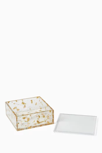 Gold Flake Box with Dividers in Resin