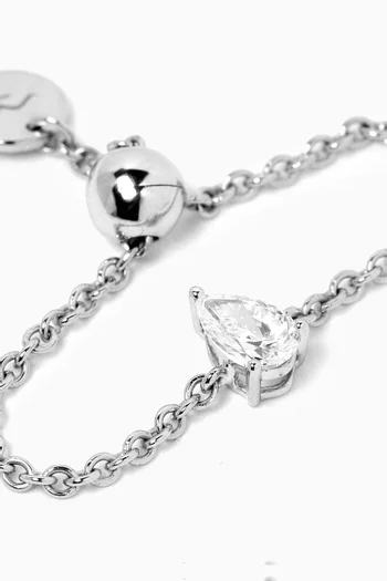 Like a Diamond Pear Chain Ring in 18kt White Gold