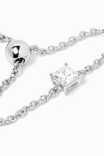 Like a Diamond Princess Chain Ring in 18kt White Gold