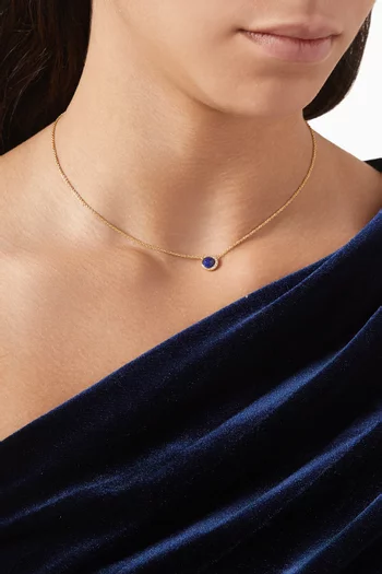 Luna Lapis Pendant Necklace in 18kt Gold Vermeil