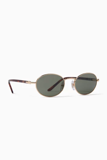Ida Round-frame Sunglasses in Metal