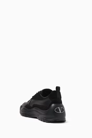 Valentino Garavani Gumboy Sneakers in Calfskin & Suede