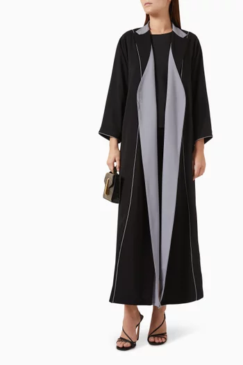 Two-tone Couture Abaya in Crepe
