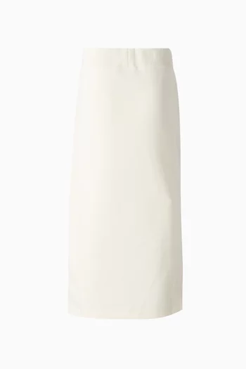 Embellished Button Skirt in Cotton