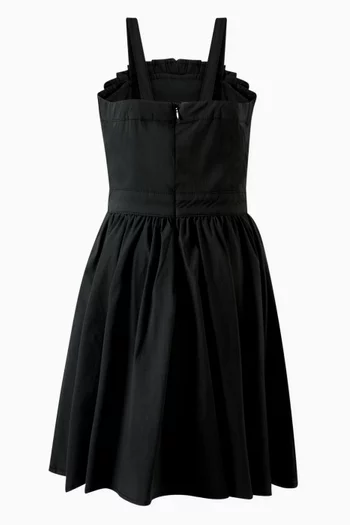 Pleat Bodice Dress in Cotton-blend