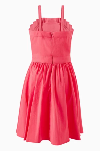 Pleat Bodice Dress in Cotton-blend