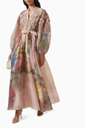 Vintage Embellished Maxi Dress in Organza