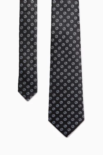 ربطة عنق بشعار الماركة حرير