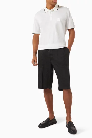 Bermuda Shorts in Linen-canvas