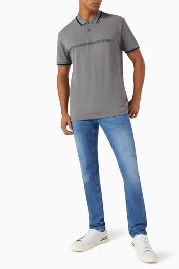 Logo Polo Shirt in Cotton-blend Piqué