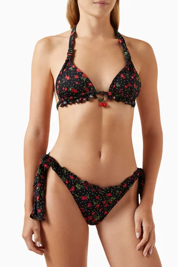 Marysa Cherry-print Bikini Top
