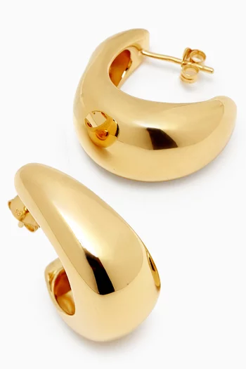 Dome Medium Hoop Earrings in 18kt Recycled Gold Plated Brass