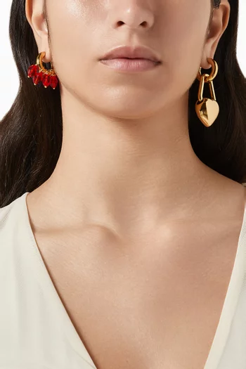 Mix-and-Match Earrings in 14kt Gold-plated Brass