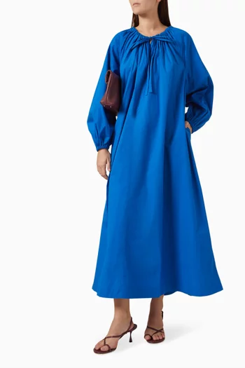 Salma Maxi Dress in Cotton-poplin
