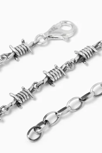 Barbed Wire Bracelet in Sterling Silver