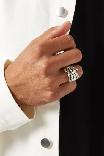 Skeleton Hands Ring in Sterling Silver