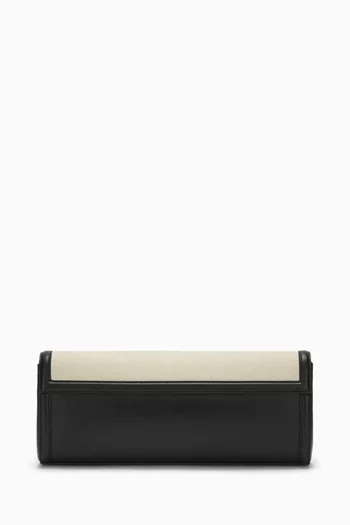 Paris Clutch Bag in Canvas and Leather