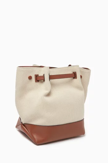 New York Bucket Bag in Canvas and Leather