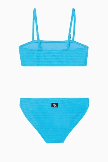 Logo Rib Bralette Bikini Set