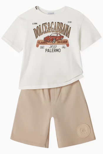 DG Logo Patch Shorts in Cotton-jersey