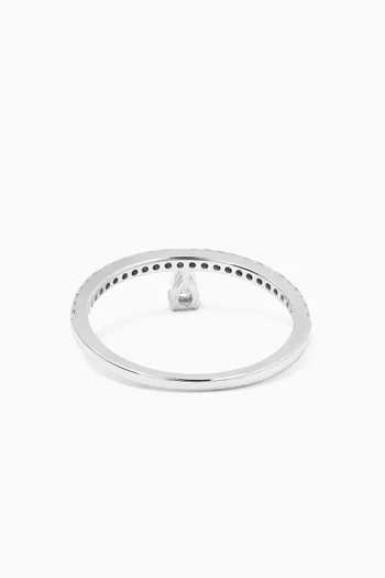 Hera Pear Diamond Ring in 18kt White Gold