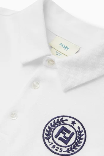 Embroidered Logo Polo Shirt in Cotton