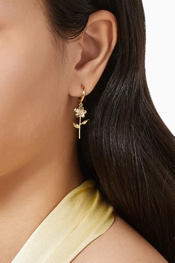 Flower Single Earring in 18kt Gold