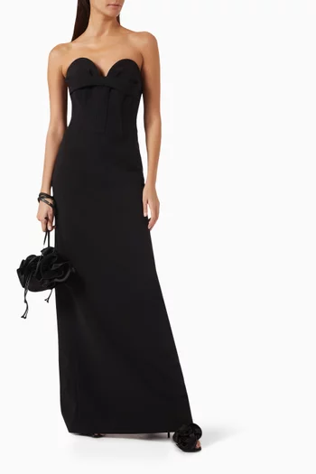 Bustier Gown in Stretch Wool