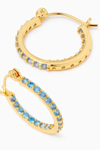 Mini Serena Hoop Earrings in 18kt Gold-plated Brass