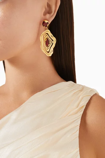 Nebula Earrings in 18kt Gold-plated Brass