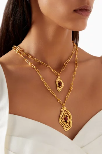 Nebula Necklace in 18kt Gold-plated Brass